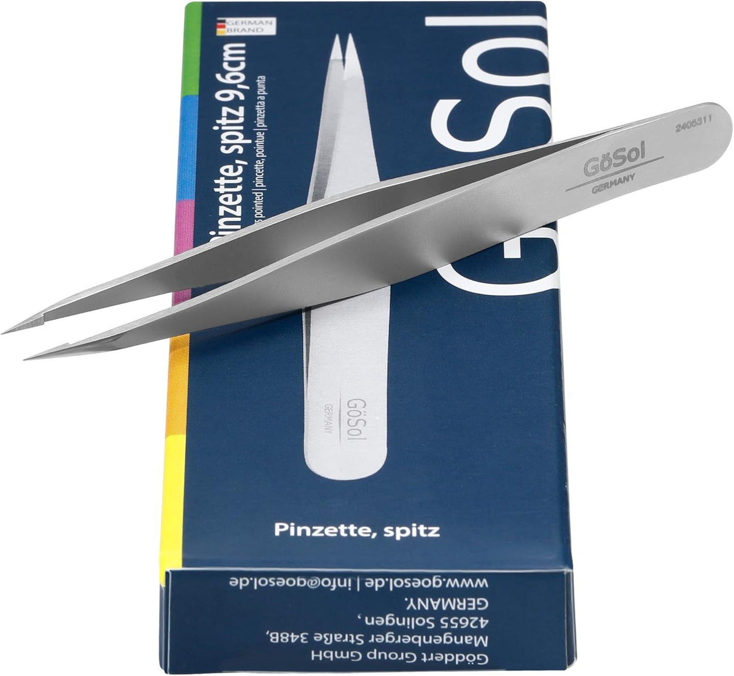 Tweezers - Professional Pointed Tweezers for Women and Men, 420 Stainless Steel Precision Tweezers for Women Facial Hair Removal, Expert Ingrown Hair Plucker, 0 Gap, Painless Hair Extraction