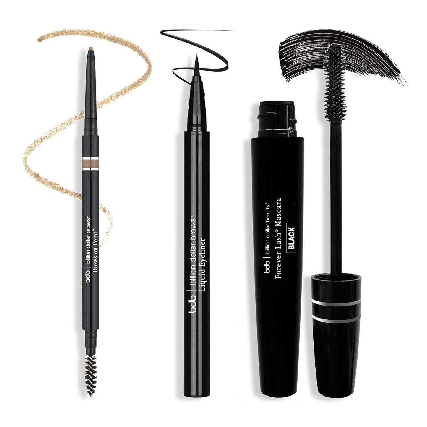bdb Universal Eyebrow Kit - Eyebrow Pencil, Liquid Eyeliner & Mascara, Long-Lasting, Waterproof, Blonde
