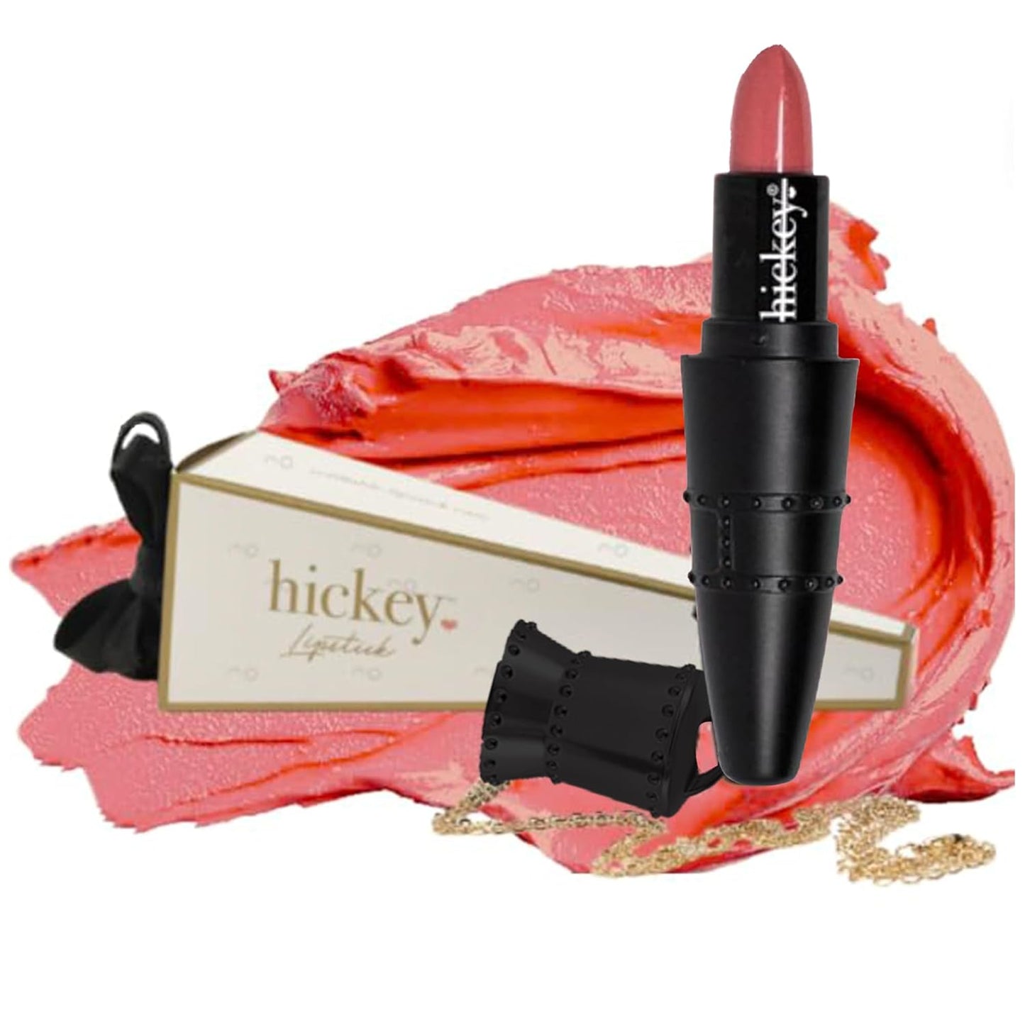 Hickey Lipstick Organic Nude Lipstick Refillable | Long Lasting Lipstick for Women up to 24-Hour, Hydrating & Moisturizing Shade, Lip Color for Women, Gluten-Free & Vegan with Highly Pigmented