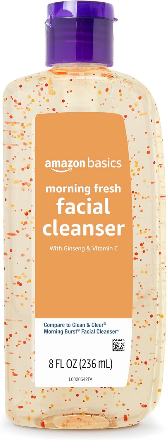 ND Brand - Solimo Morning Fresh Facial Cleanser with Ginseng and Vitamin C, 8 fl oz