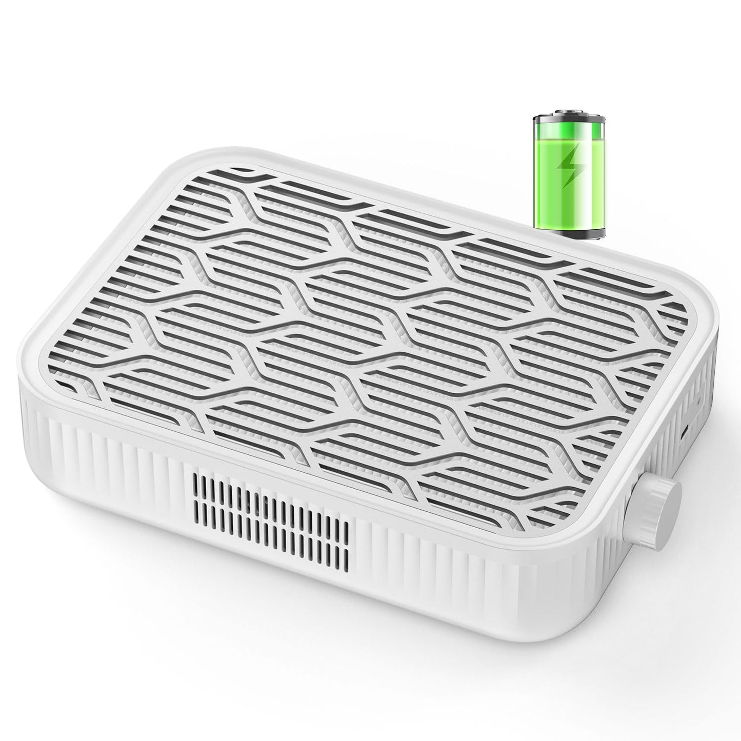 Nail Dust Collector Cordless - Rechargeable Nail Dust Collector Quiet & Powerful Suction, Professional Nail Tech Dust Collector for Acrylic Gel Polish Manicure Pedicure at Salon&Home