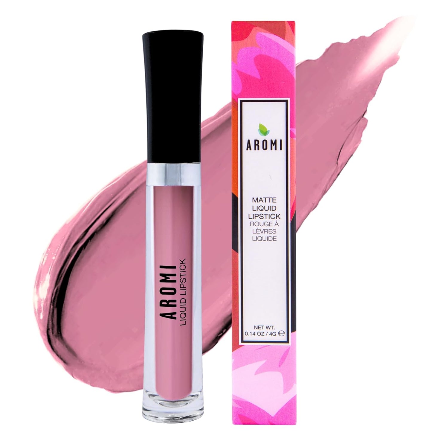 Aromi Matte Liquid Lipstick | Long-Lasting, Dusty Rose Lip Color, Waterproof, Rosy Nude Shade, Vegan Makeup, Cruelty-free (Berry Nude)
