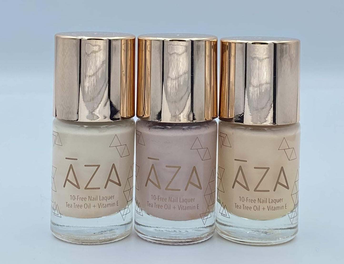 AZA Nail Polish - Vegan, 10-Free, Cruelty-Free, Non-Toxic, Chip Resistant, Fast Drying, Gorgeous Shades (Dreaming of Threesomes-Neutral Trio of Goddess, Lean in Together, Too Many Tabs Open)