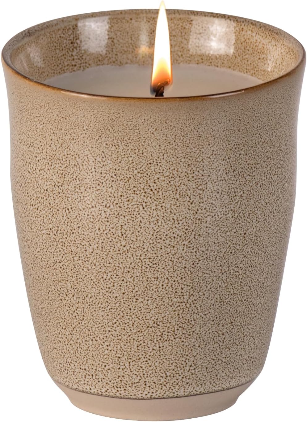 Scented Candle, 9oz Soy Candles, Red Rose Scented White Candles for Women & Men, Long-Lasting Aromatherapy Jar Candle Wax for Home, Bathroom, Non Toxic Candle Gift (Brown Ceramic Cup 19)