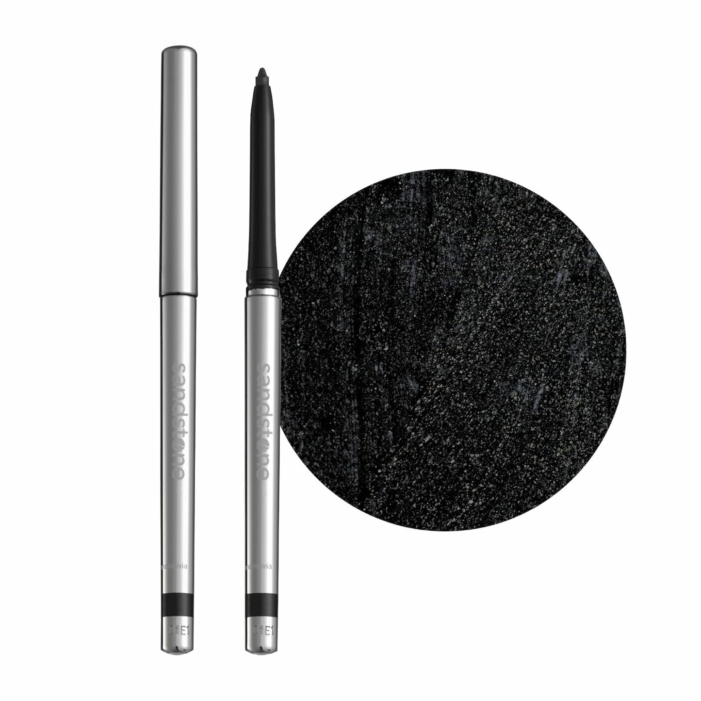 Sandstone Scandinavia Hypoallergenic Waterproof Eyeliner - Fragrance Free Metallic Eye liner - Vegan and Cruelty Free Eye Pencil - Eyeliner Pencil for Sensitive Eyes (Black)