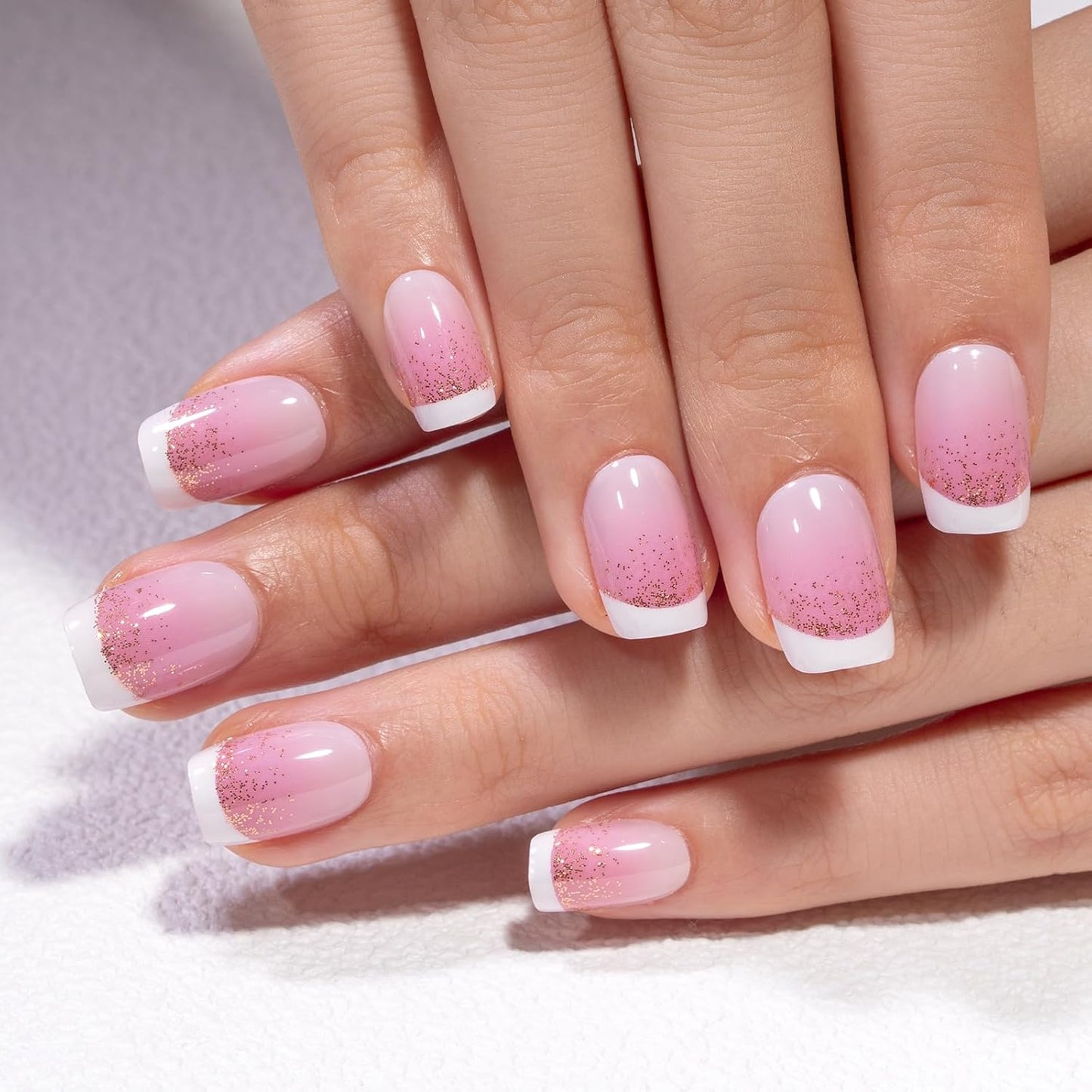 Curvlife Press On Nails Kit - Full Cover False Nail Tips with Trendy Designs, Reusable & Glue Included - Easy Application Nail Accessories for Women (cat eyes, Medium)