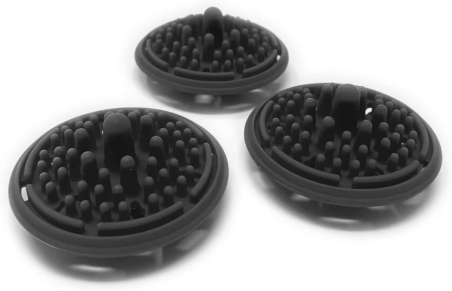 Paint Puck Paint Brush Cleaner (3-Pack, Black) - Reusable Silicone Insert with Suction & Nubs for Cleaning Acrylic, Oil & Watercolor Brushes – Fits Cups for Classroom, Studio & Home Use