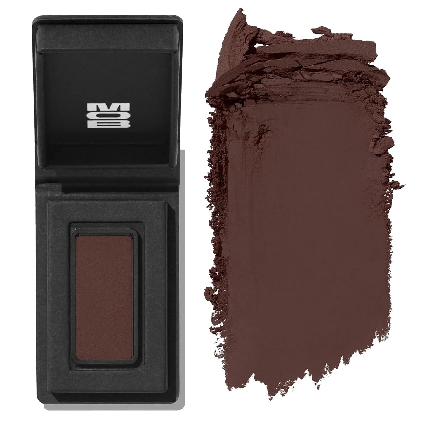 MOB Beauty Eyeshadow M28 Matte Rich Brown Plum – Deep Cool Smoky Shade for Liner, Crease or Outer Corner, Talc-Free Vegan Cruelty-Free Skincare Infused Long Wear Sustainable Refillable Compact