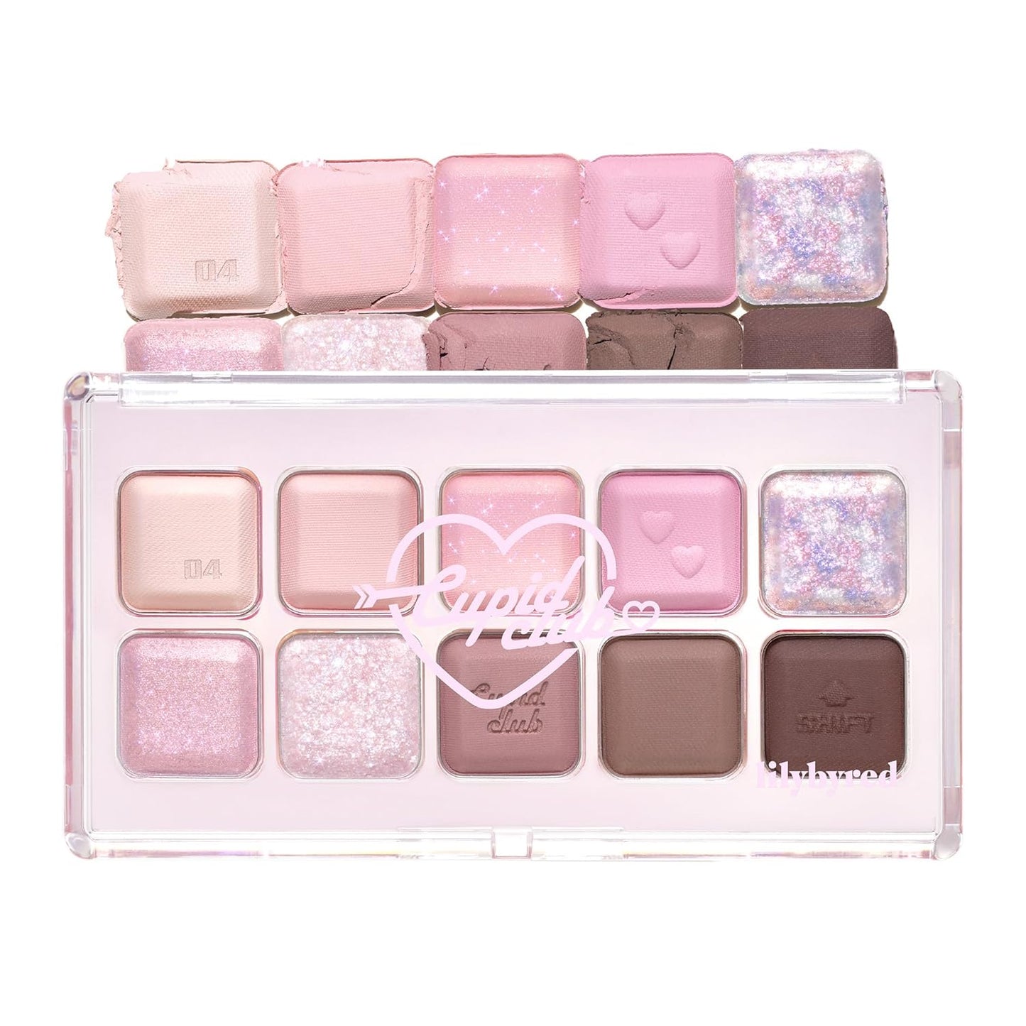 lilybyred Mood keyboard eyeshadow palette | Soft neutral ash color, Long-Wearing, glitter, Clear watercolor | Palette With Easy Color Matching For All | K-beauty (04#Cool membership)