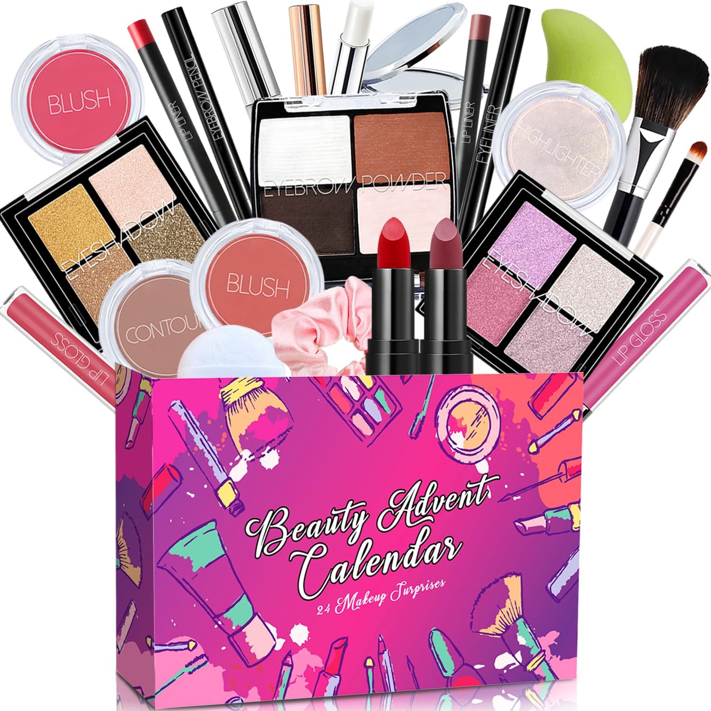 Makeup Advent Calendar 2025 Teen Girls Make up Women Beauty Countdown Calendar Christmas Teen Girl Gifts Trendy Stuff Calendario De Adviento Maquillaje Adult Teenager Cosmetic Tween Preteen Teens