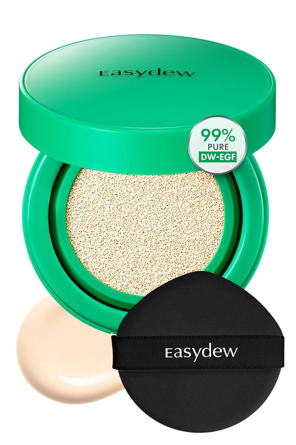 Easydew Mela B Toning Ampoule Cushion - 2-in-1 Korean Skin Care & Face Beauty Makeup - Age-Defying Full Coverage Cushion Foundation with Niacinamide & Hyaluron-Vital C 0.45 oz (#13 Porcelain)