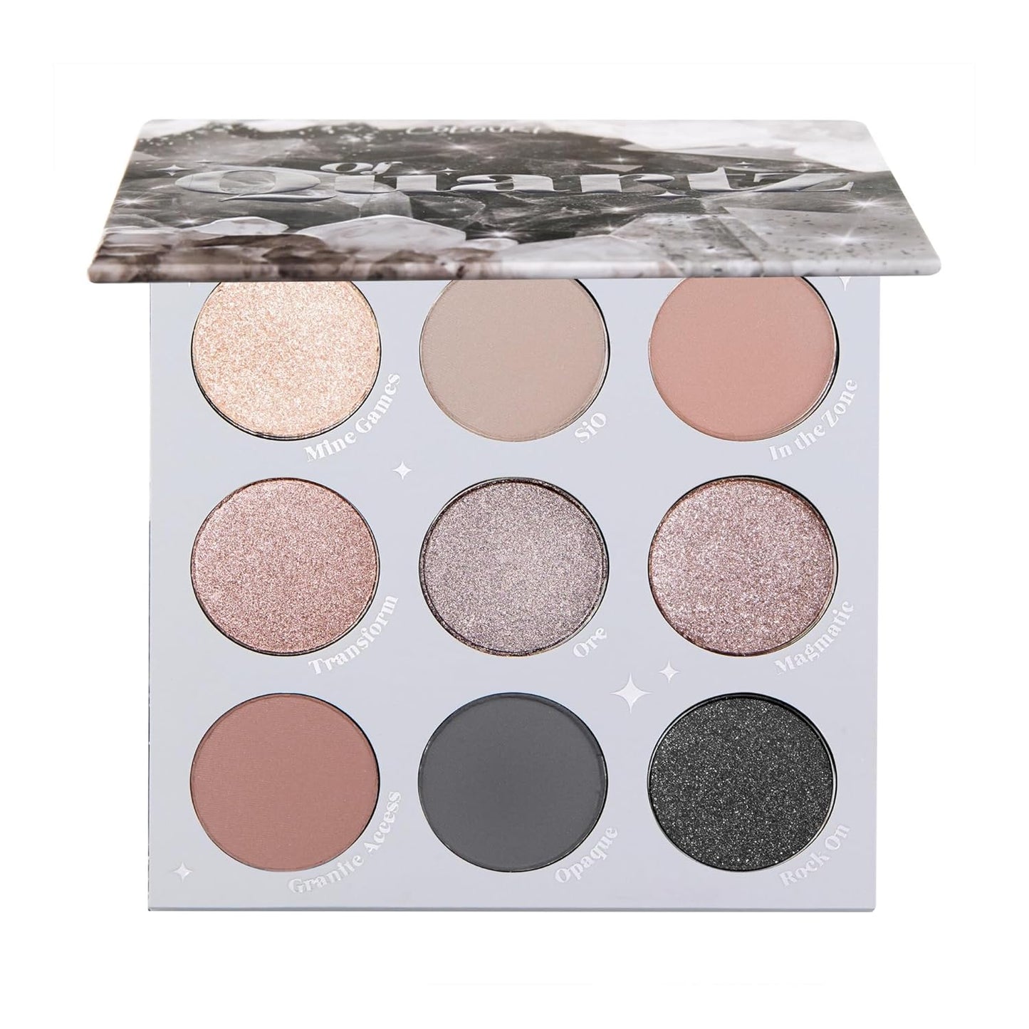ColourPop Of Quartz Eyeshadow Palette - Neutral Taupe Palette with Metallic and Matte Finishes - High-Pigment Eye Makeup with a Long-Wearing Formula (0.3 oz)