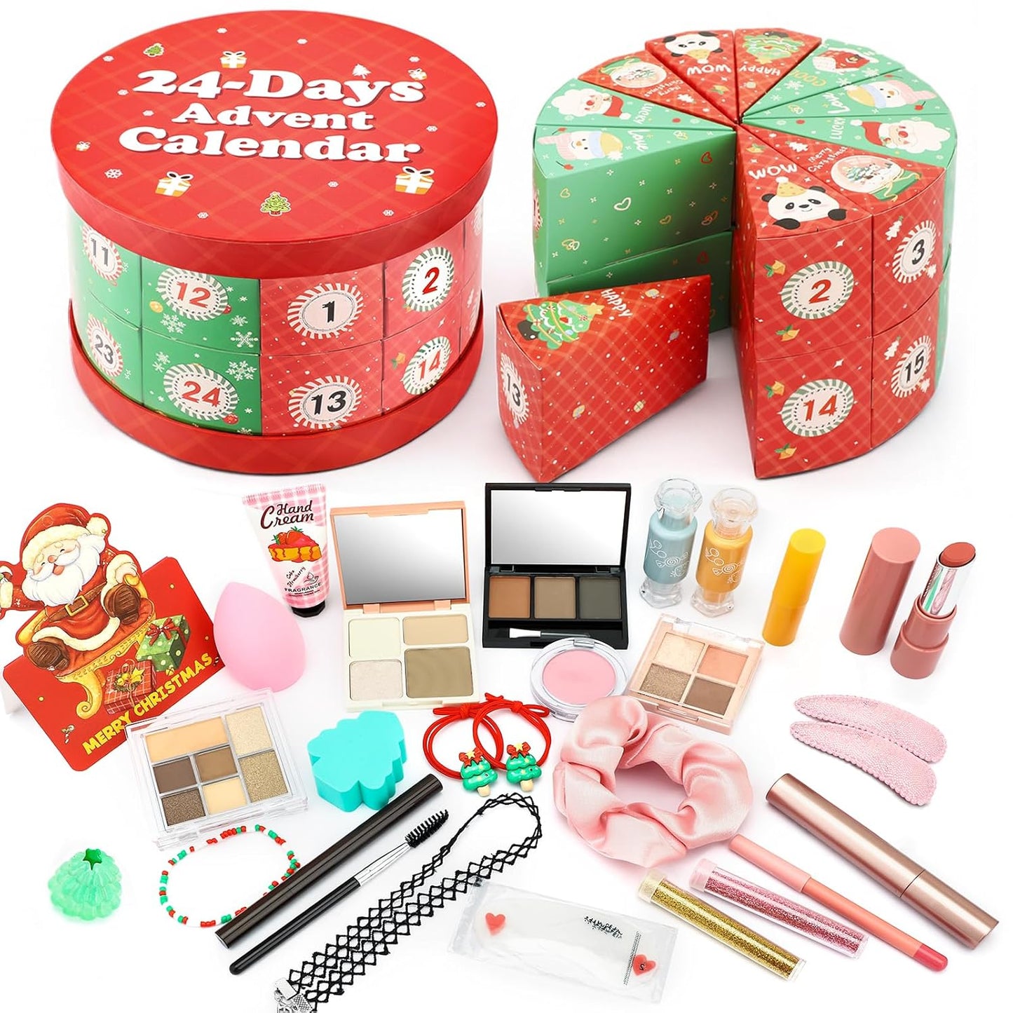 Ponhey Makeup Advent Calendar 2025, 24 Days Christams Makeup Sets For Women Surprise Gift, 2025 Xmas Countdown Calendar with 24 Individually Boxed Full Make Up Kits For Girls Teens Beauty Gift