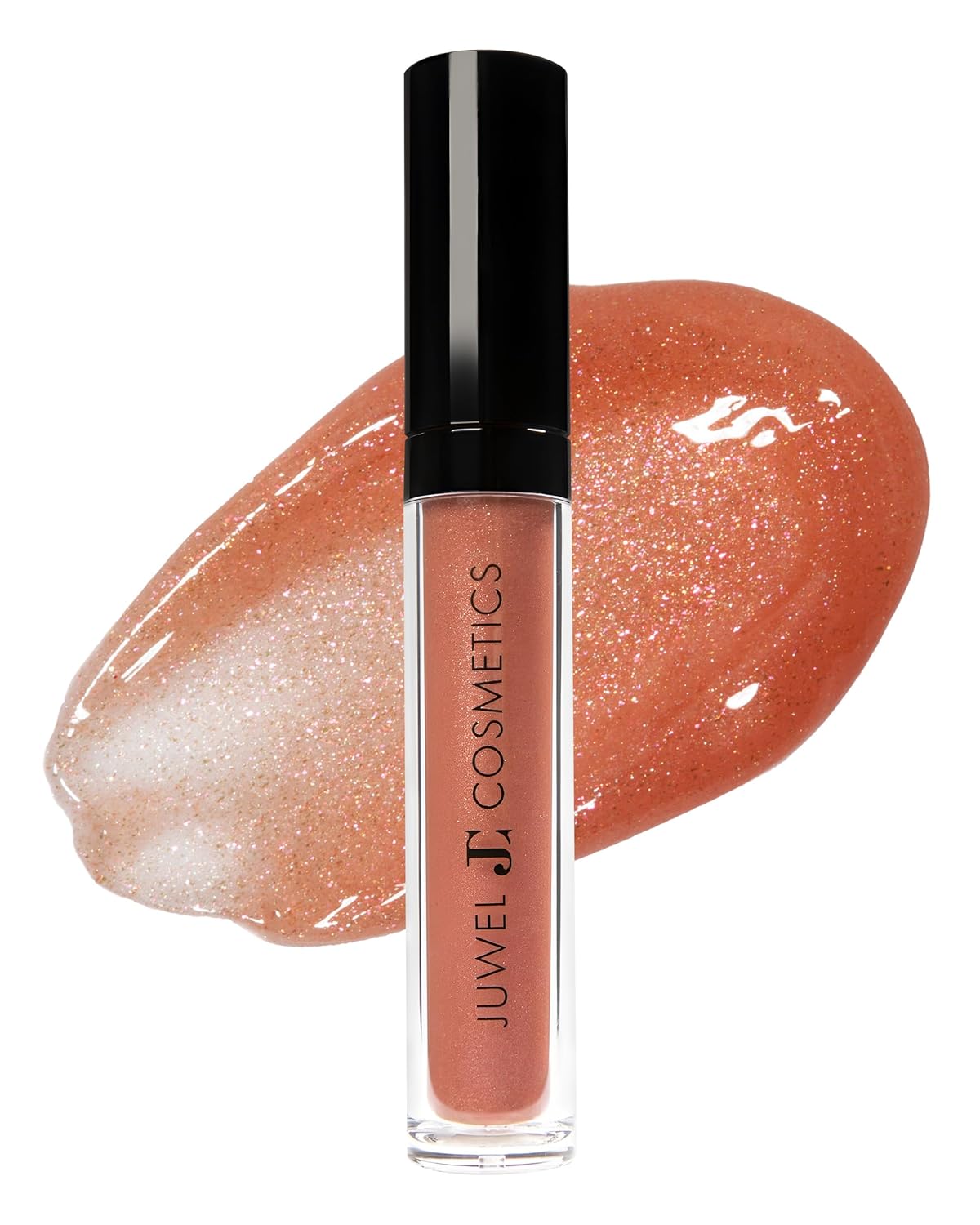 Juwel Cosmetics Ultra Lip Gloss, Gloss for Dry Lips, High Shine, Smooth Finish Moisturizing Lip Gloss with Beeswax, Castor Oil and Vitamin E, Vegan, Talc-free, Sparkler