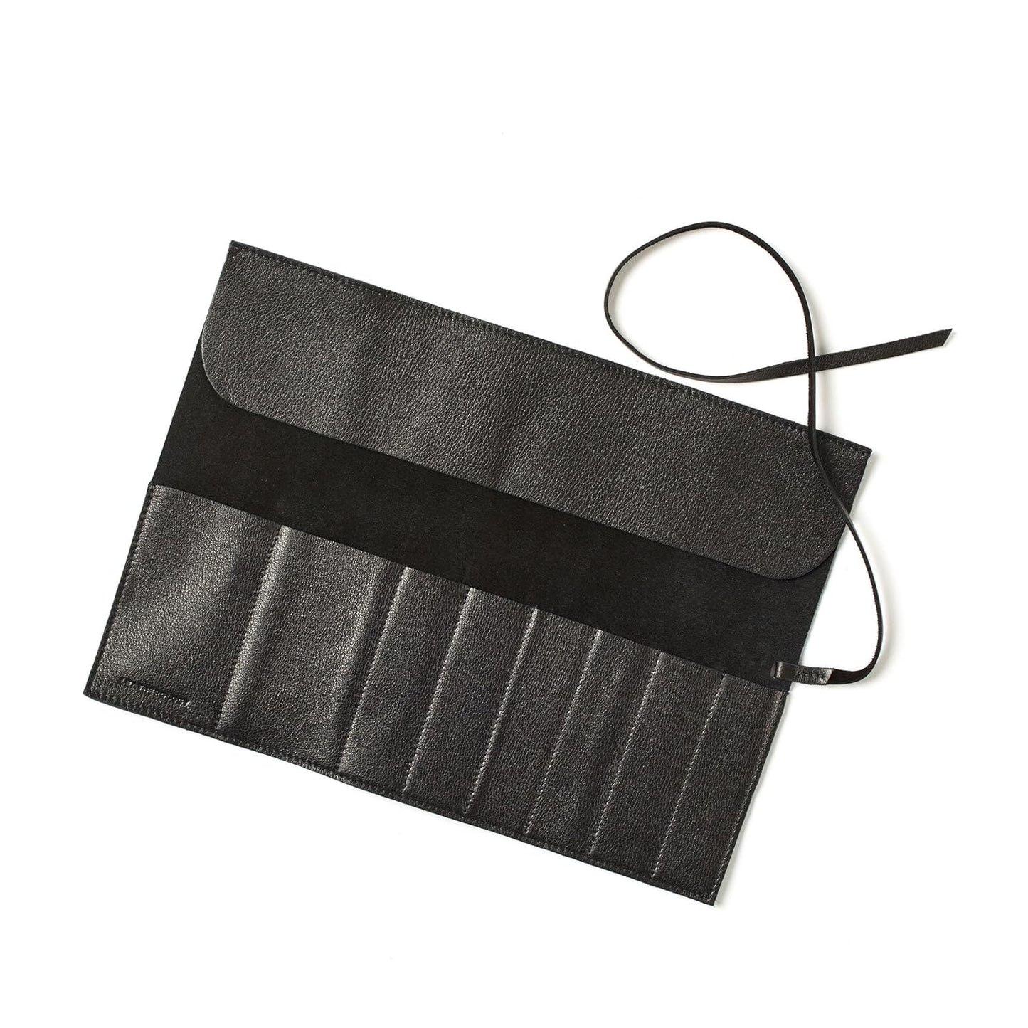 Leatherology Black Onyx Large Makeup Brush Roll
