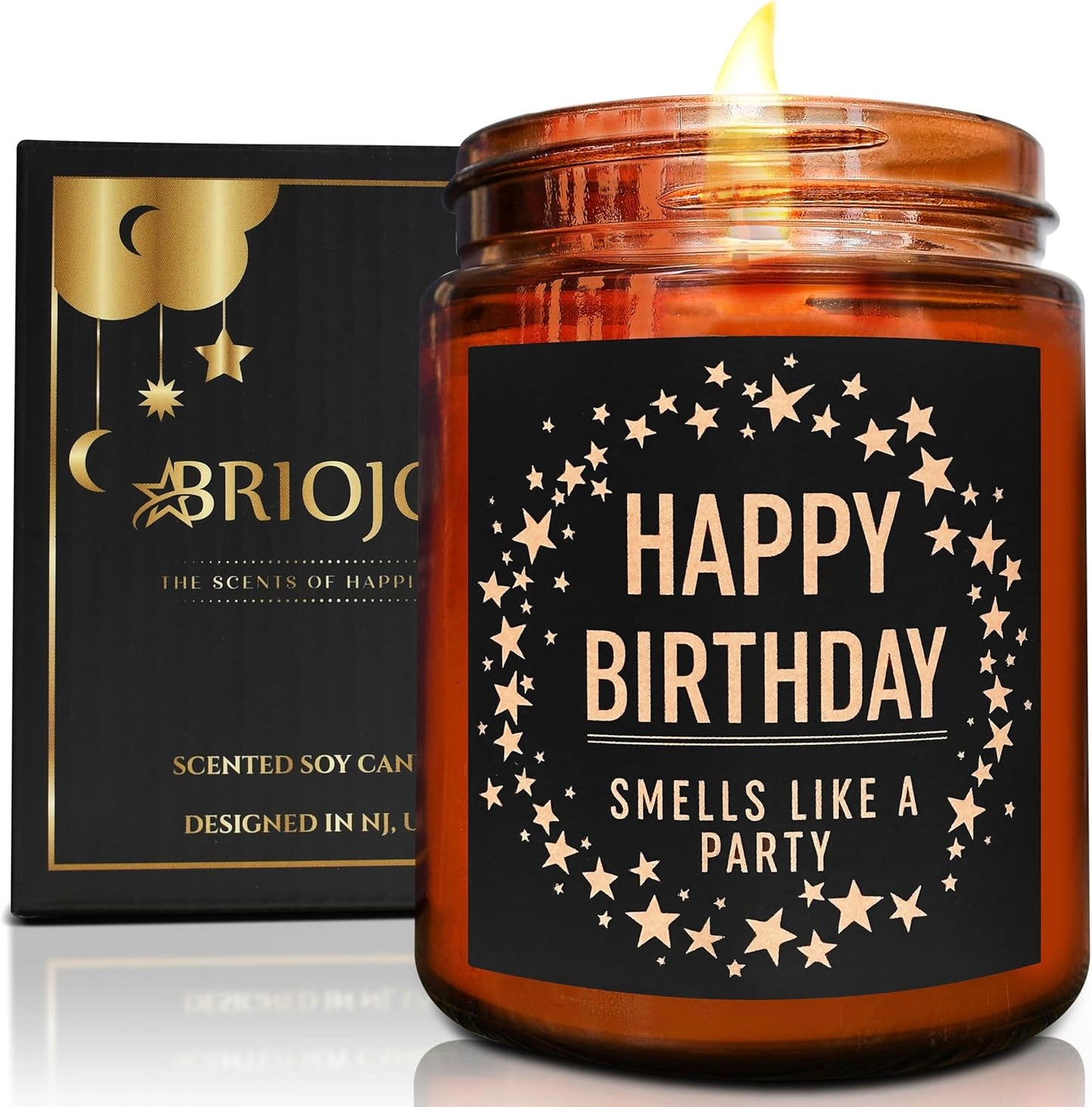 Funny Happy Birthday Gifts for Best Friend Women Men - Birthday Party Candle - Bday Presents for Mom Wife Sister Girlfriend Daughter Coworker - Relaxing Vanilla Ice Cream Soy Candle for Her