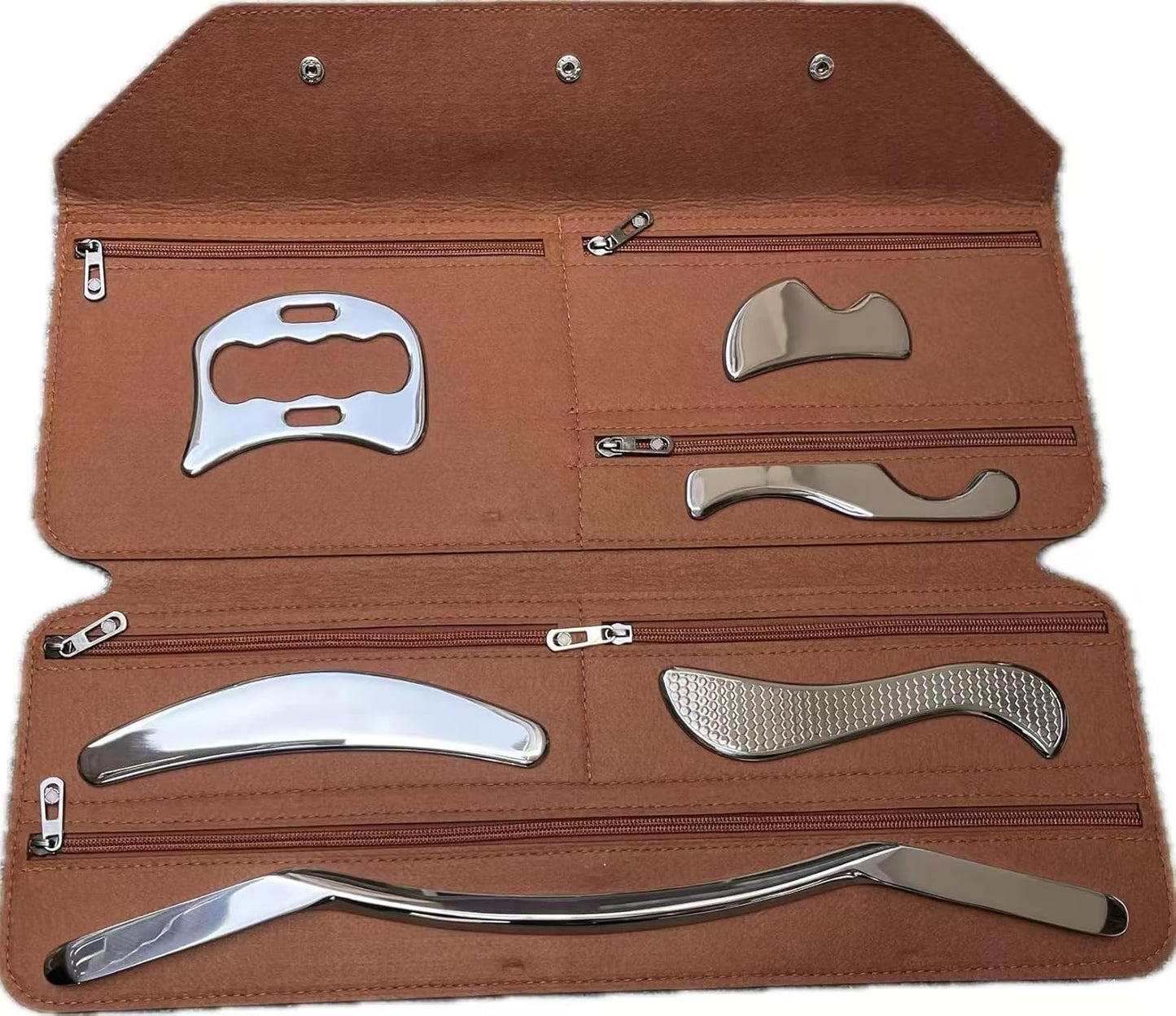 6-in-1 Stainless Steel Gua Sha Tools Set, Professional Muscle Scraping Massage Tool for Fascia Release - Relieves Soreness for Neck/Back/Body, 6PCS Kit for Home/Gym/Physical Therapy