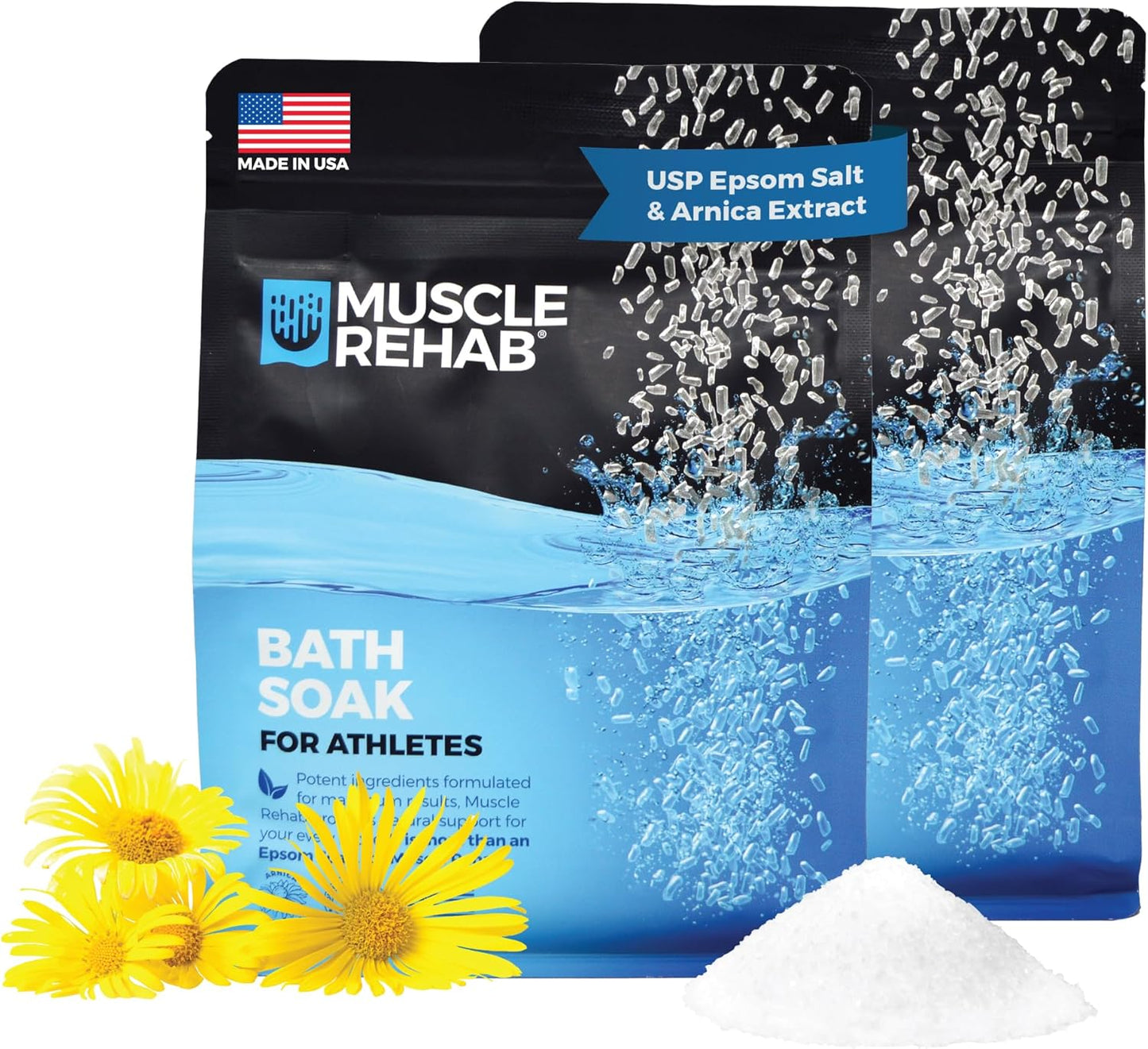 Epsom Salt Muscle Recovery Soak with Arnica, Turmeric & Essential Oils – Post Workout Bath Salts for Athletes, Pain Relief, Sore Muscles & Restful Sleep – Vegan, Handmade in USA