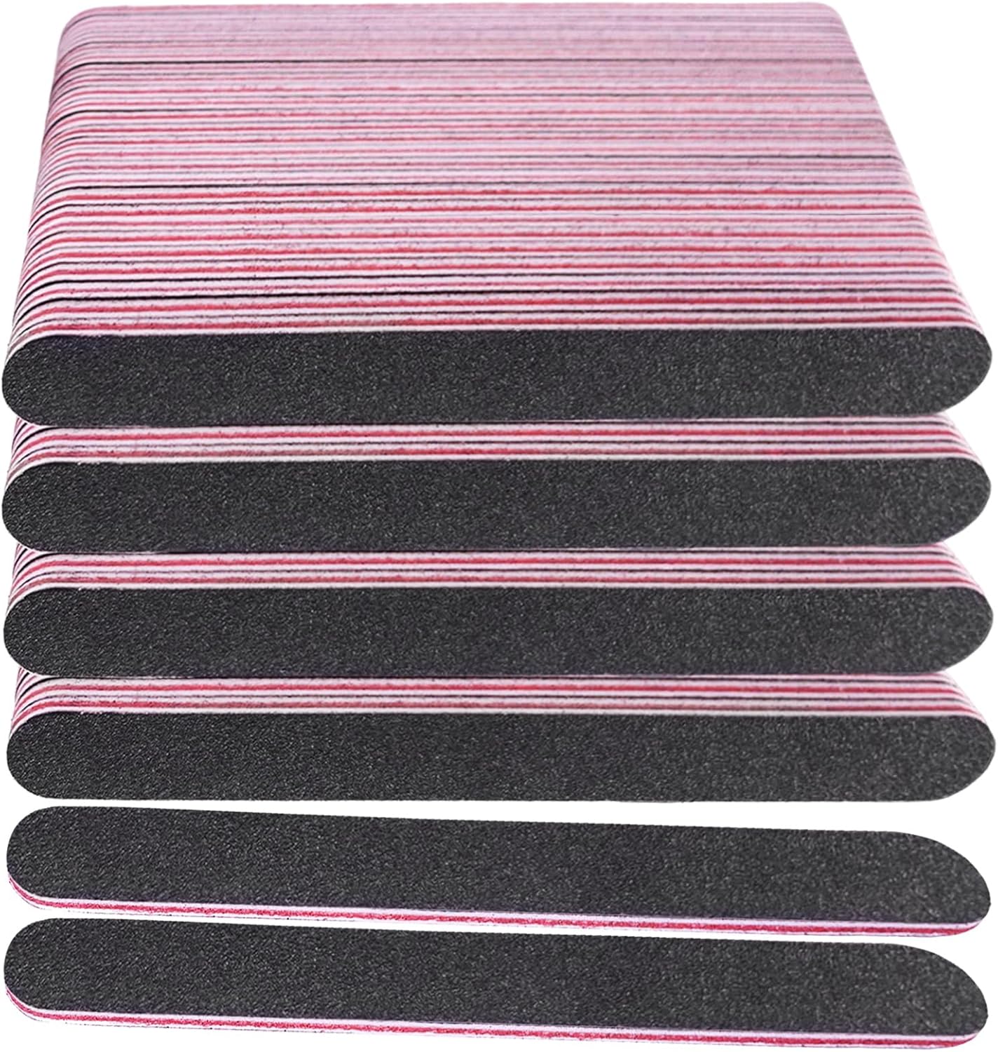 Nail File (100 Pcs), Emery Board Nail Files for Acrylic and Natural Nails, 100/180 Grit Double Sided Emery Boards for Nails Fingernail Filer Bulk for Professional Finger Nail Filer Manicure Set