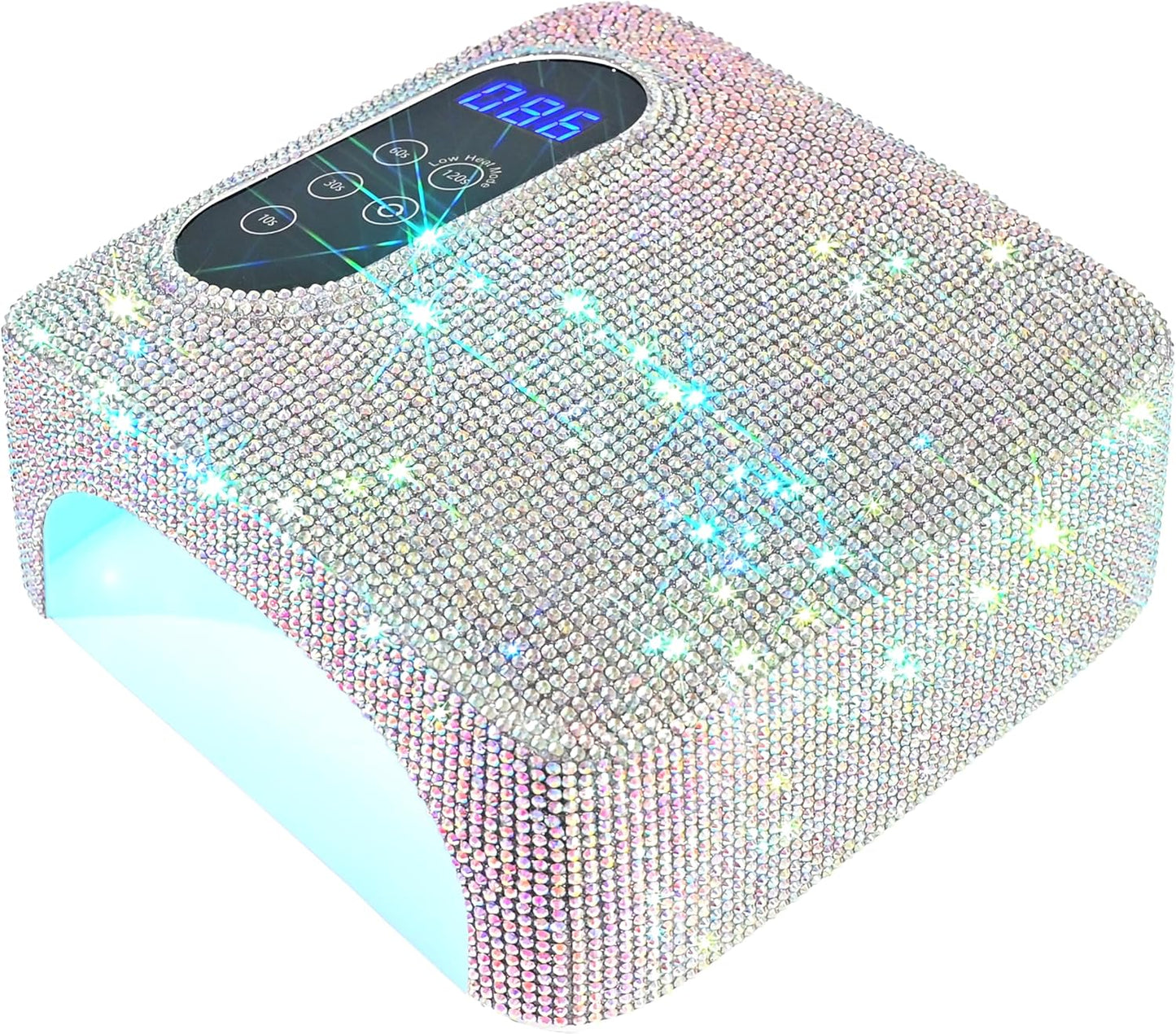 72W Cordless Led Nail Lamp, Rechargeable Nail Dryer, Portable Gel UV Led Nail Light with 4 Timer Setting Sensor, Professional Wireless Gel Nail Lights Nail Art Manicure Tools for Home and Salon