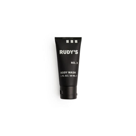 Rudy's No. 3 Body Wash - Natural Ingredients, Sulfate & Paraben Free - Exfoliates, Nourishes, and Maintains pH Balance (1 fl oz)