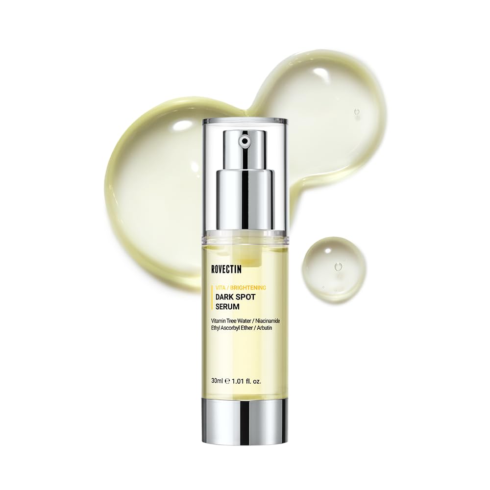 ROVECTIN Vita Dark Spot Serum for Clearing Blemish and Evening Skin Tone | Rich Vitamin C, Brightening, Hydrating For Dry, Sensitive, Normal, Oily Skin | Vegan K-Beauty (1.01 Fl. Oz, 30ml)