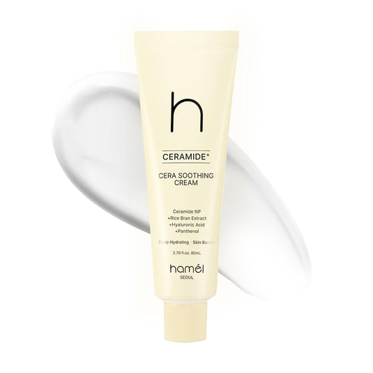 HAMEL Cera Soothing Cream - Vegan Ceramide Face Moisturizer for 48-Hour Hydration - Ideal for Sensitive Skin, Paraben-Free and Fragrance-Free - Skin Barrier Repair Korean Skincare, 2.7oz.