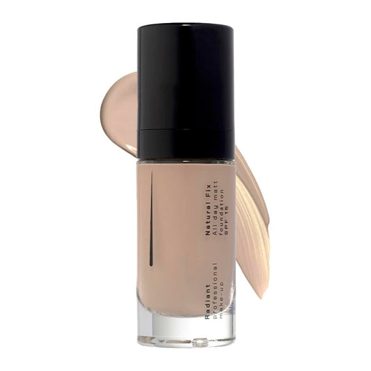 Radiant Professional Natural Fix All Day Matte Cream Foundation - Long Wear High Coverage Face Makeup Foundation With SPF 15 - Oil Free Matte Finish - For All Skin Types-1.01 oz. (3A Peanut)