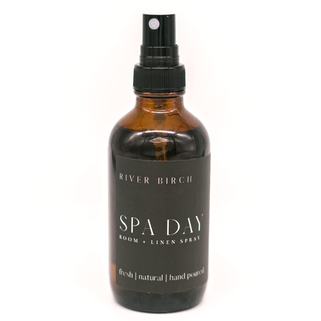 River Birch Spa Day Scented Linen and Room Spray | Home Fragrance | 4 oz Glass Amber Bottle | Luxury Signature Scent | Handmade in Texas