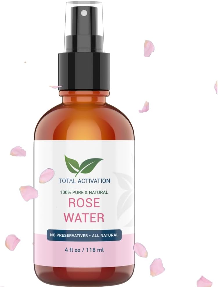 Organic Rose Water Spray for Face – 100% Pure Moroccan Rosewater Toner – Natural Hydrating Mist for Skin, Hair & Body – Gentle Makeup Remover for Dry, Oily, and Combination Skin – 4 oz