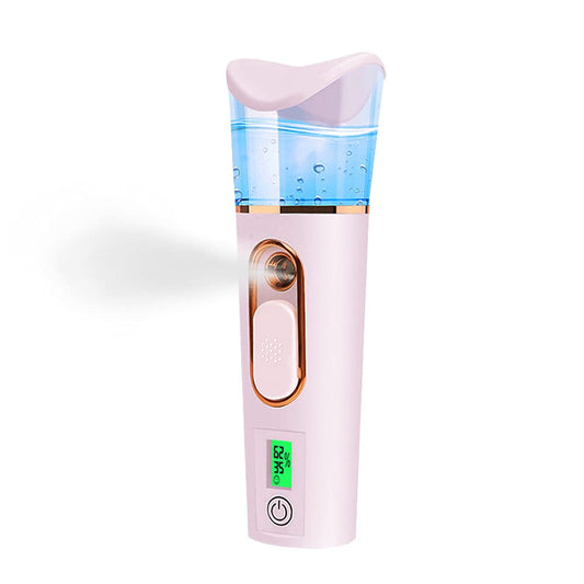 Handy Nano Facial Mister with Skin Analyzer Moisture Tester, Portable Nano Mist Sprayer Atomization Eyelash Extensions Steamer Mister,Mini Cool with Large Capacity,Face Moisturizing