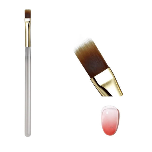 Ombre Brush for Nails – Professional Nail Art Ombre Blending Brush with Wool Armor & Gradient Effects – DIY Manicure Tool for Smooth Color Transitions, Nail Design, Gradient Finish