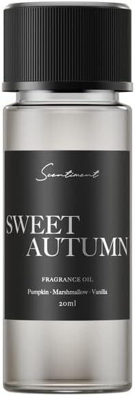 Scentiment Diffuser Oil - Sweet Autumn Fall Collection | Aromatherapy Home Fragrance | Luxurious Scent with Notes of Pumpkin, Marshmallow, Vanilla (20ml)