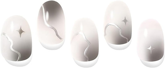 M'AVENIR nfnf Gel Nail Strips – Real Gel Nail Stickers, Glossy Long Lasting Volume, No Lamp Needed, 32 Wraps, 2 Prep Pads, File & Stick, 5 Style Options (Gradient Rock Star)