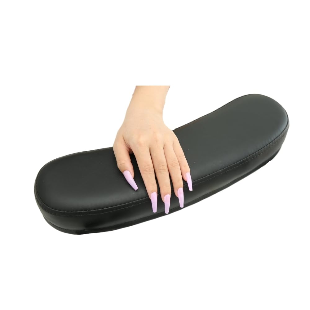 Manicure hand Cushion Pillow Pad, Nail Polish Hand Cushion, Manicure Table Portable Nail Table Hand Cushion Pillow, Nail Art Tools Hand Cushion, Nail SPA Nail Art Salon Home Nail Tech (Black)