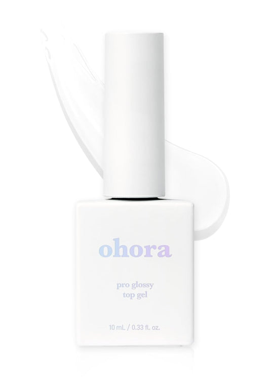 ohora Gel Nail Care (Pro Glossy Top Gel) - Corrects Nail Texture, Easy to Use & Easy to Remove for Semi Cured Gel Nail Strip Application - Professional Salon-Quality for Healthy, Strong Nails