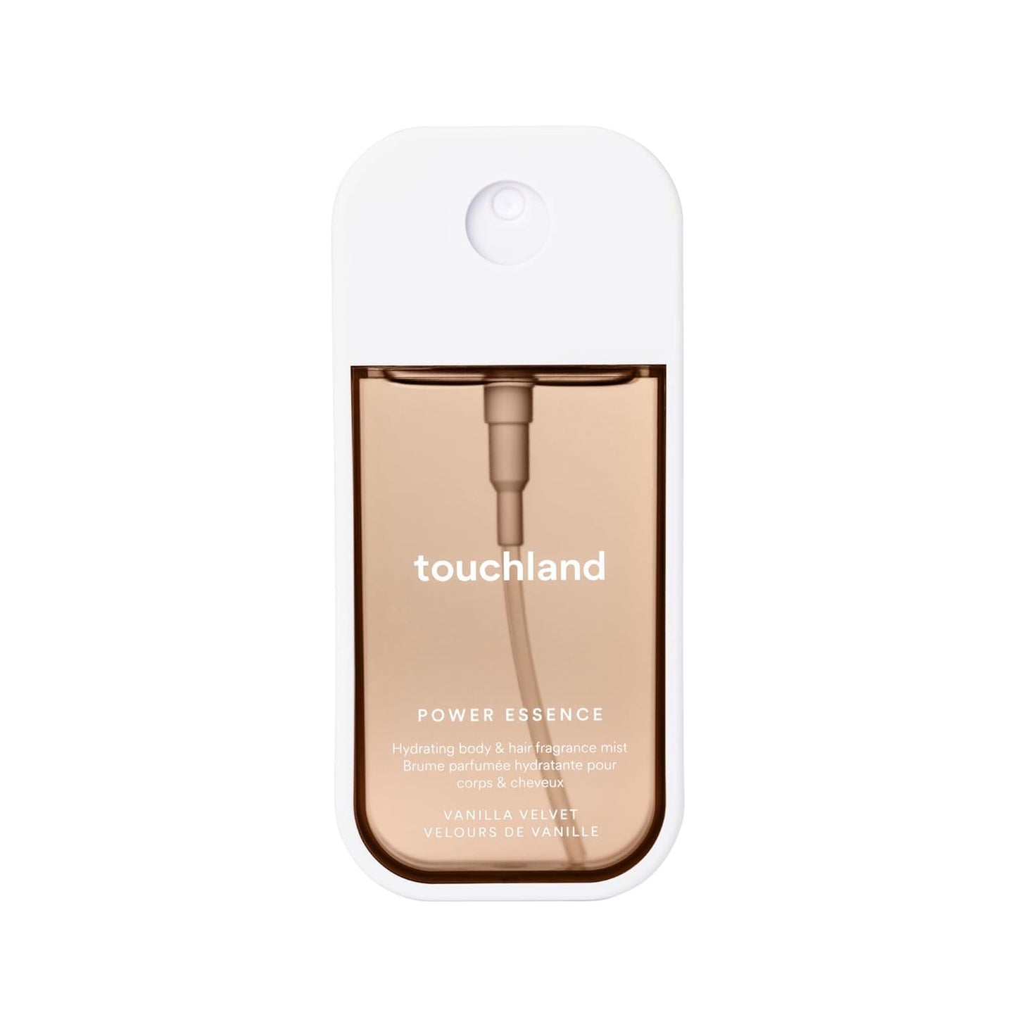 Touchland Power Essence Hydrating Body & Hair Fragrance, Vanilla Velvet, 2 FL. OZ. Travel Size Body Mist