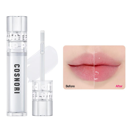 COSNORI Water-full Lip Plumper - Lip volumizing effect, Plump & moist texture, Hydrated lips, Vegan (Basic 01 Clear)