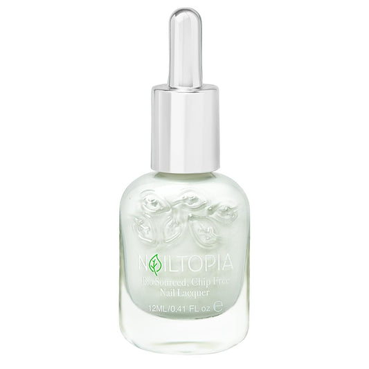 Nailtopia - Plant-Based Chip Free Nail Lacquer - Non Toxic, Bio-Sourced, Long-Lasting, Strengthening Polish - So Fresh, So Clean (White) - 0.41oz