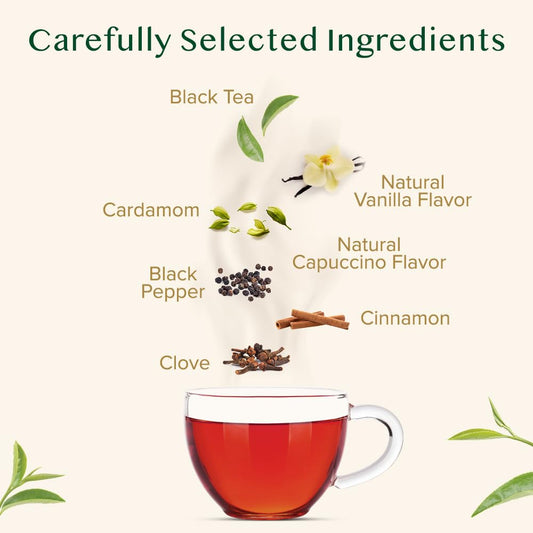 VAHDAM, Vanilla Spiced Chai Tea | 100 Tea Bags | Delicious Blend of Vanilla Masala Chai | Brew Hot, Cold or Iced