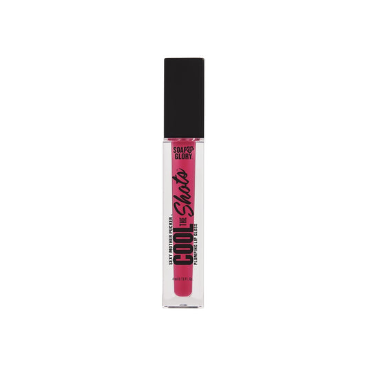 Soap & Glory SMP Cool The Shots Plumping Lip Gloss - Hydrating & Cooling Lip Plumper - Infused with Menthol & Vitamin E - High Shine, Glossy Finish - Vegan & Cruelty-Free - Pink Punch (4ml)