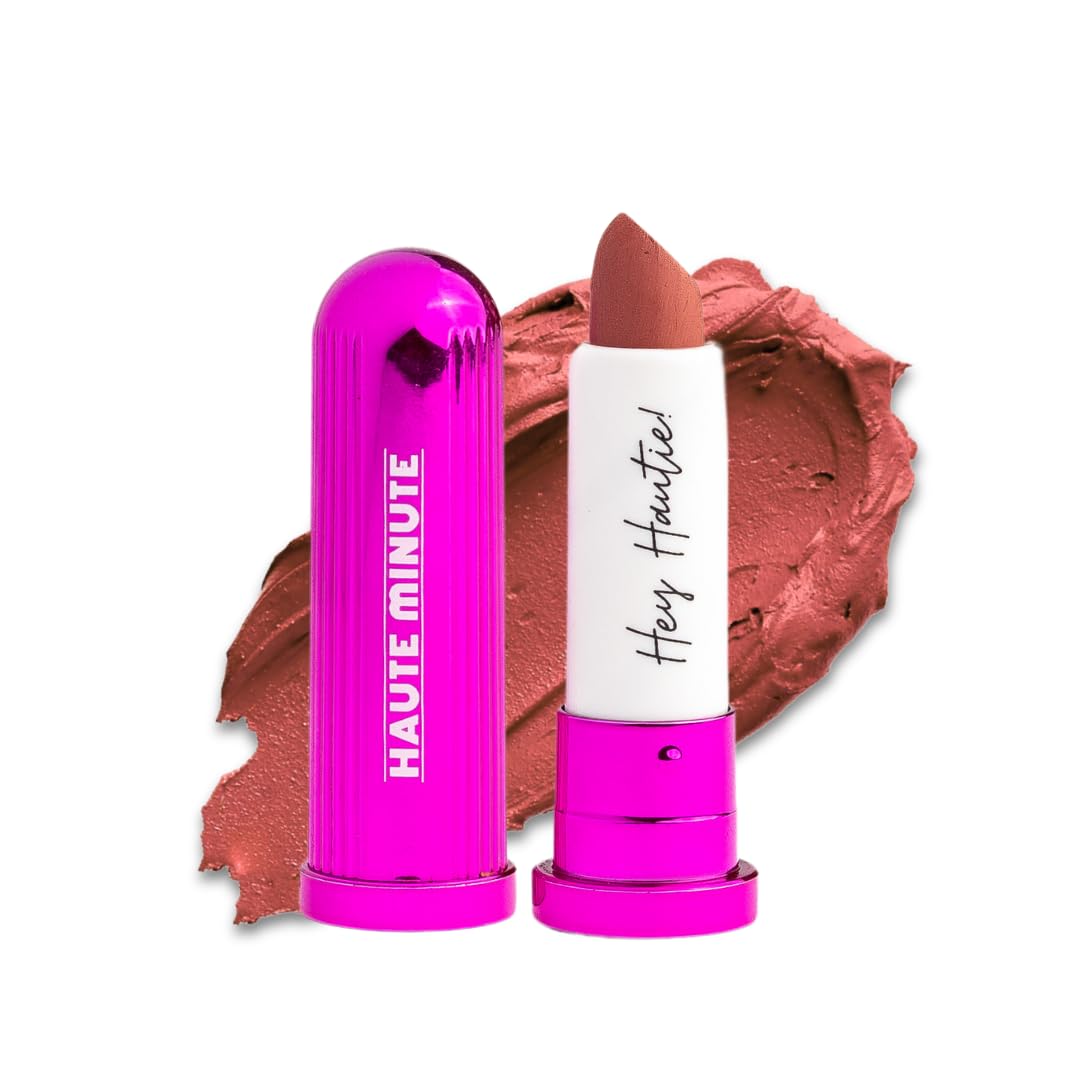 Mini 4Ever Haute Lipstick – Dark Mauve Lipstick Long Lasting, Bold Satin Finish, Vegan, Cruelty-Free - Clean & Natural, Travel-Friendly Lip Color (Sooo Late!)