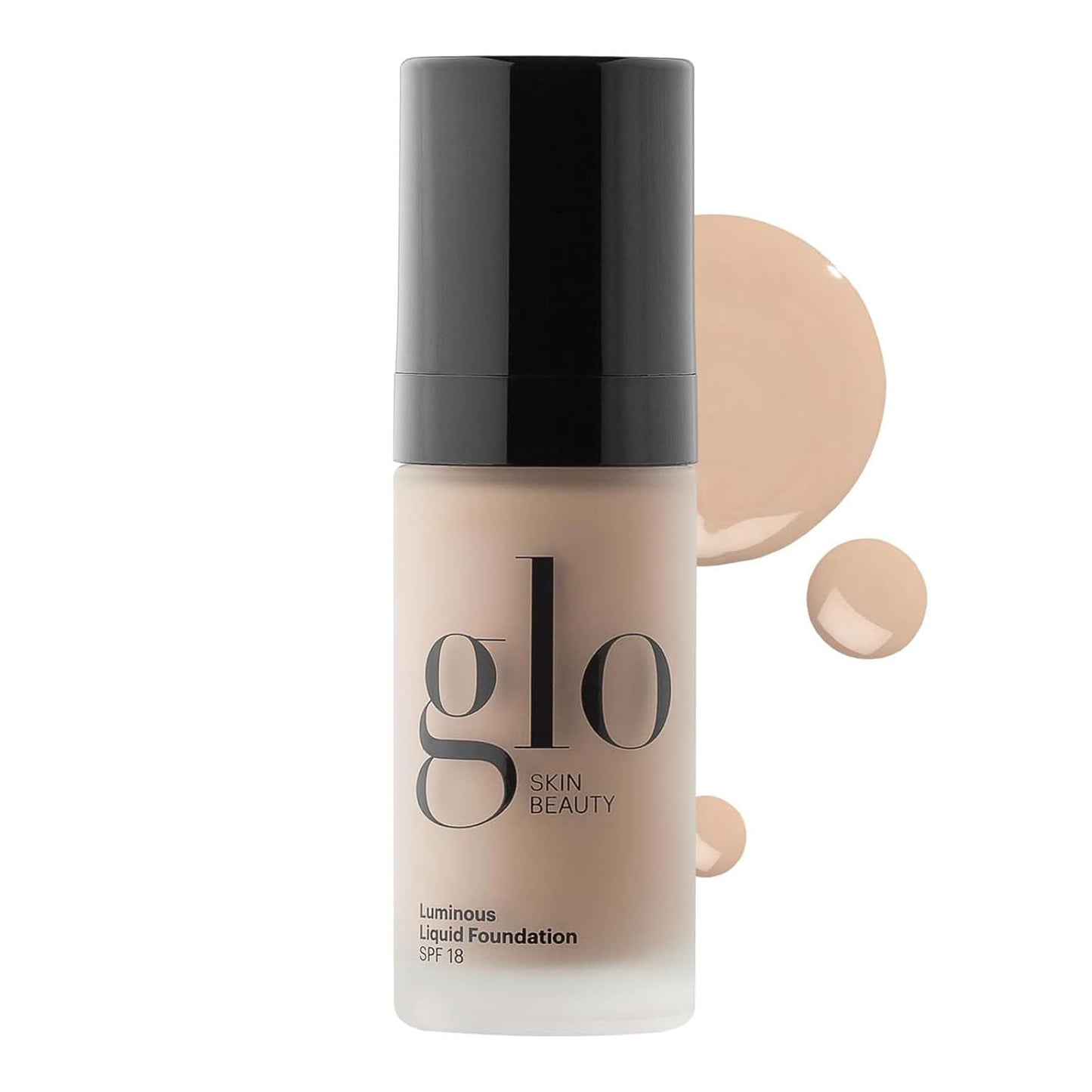 Glo Skin Beauty Luminous Liquid Mineral Foundation Makeup with SPF 18 (Naturelle) - Improves Uneven Skin Tone, Smooths & Corrects Imperfections, Sheer to Medium Coverage, Dewy Finish