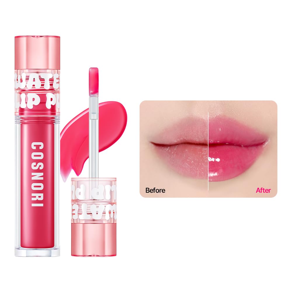 COSNORI Water-full Lip Plumper - Lip volumizing effect, Plump & moist texture, Hydrated lips, Vegan (Strong 02 Lovable Pink)