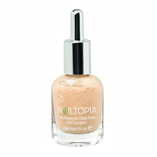 Nailtopia - Plant-Based Chip Free Nail Lacquer - Non Toxic, Bio-Sourced, Long-Lasting, Strengthening Polish - Champagne Dreams (Light Beige) - 0.41oz