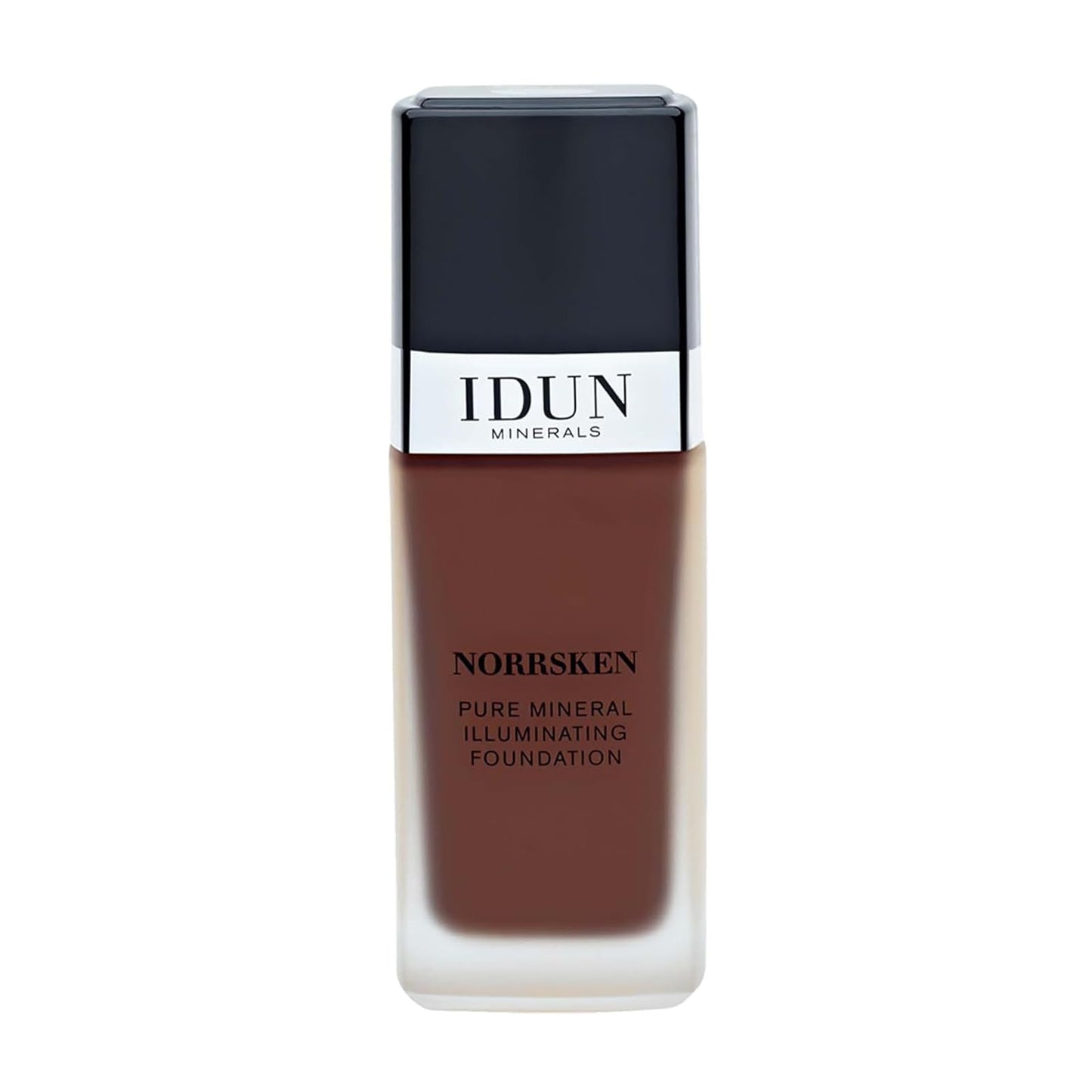 IDUN Minerals Liquid Norrsken Foundation - Light to Medium Coverage - Luminous Finish for Dry and Dull Surfaces - Water Resistant and Safe for Sensitive Skin - 226 Yrsa - Dark Brown Neutral - 1.01 oz