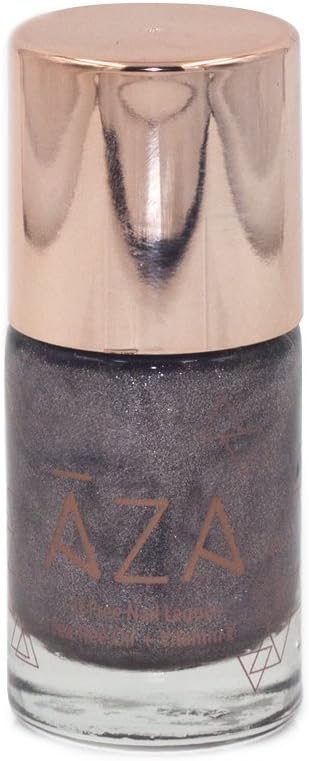 AZA Nail Polish - Vegan, 10-free, Cruelty-Free, Non-Toxic, Chip Resistant, Fast Drying, Gel Like, Neutral Shimmery Champagne with Silver and Purple Hue, Gorgeous Shades (Own it)