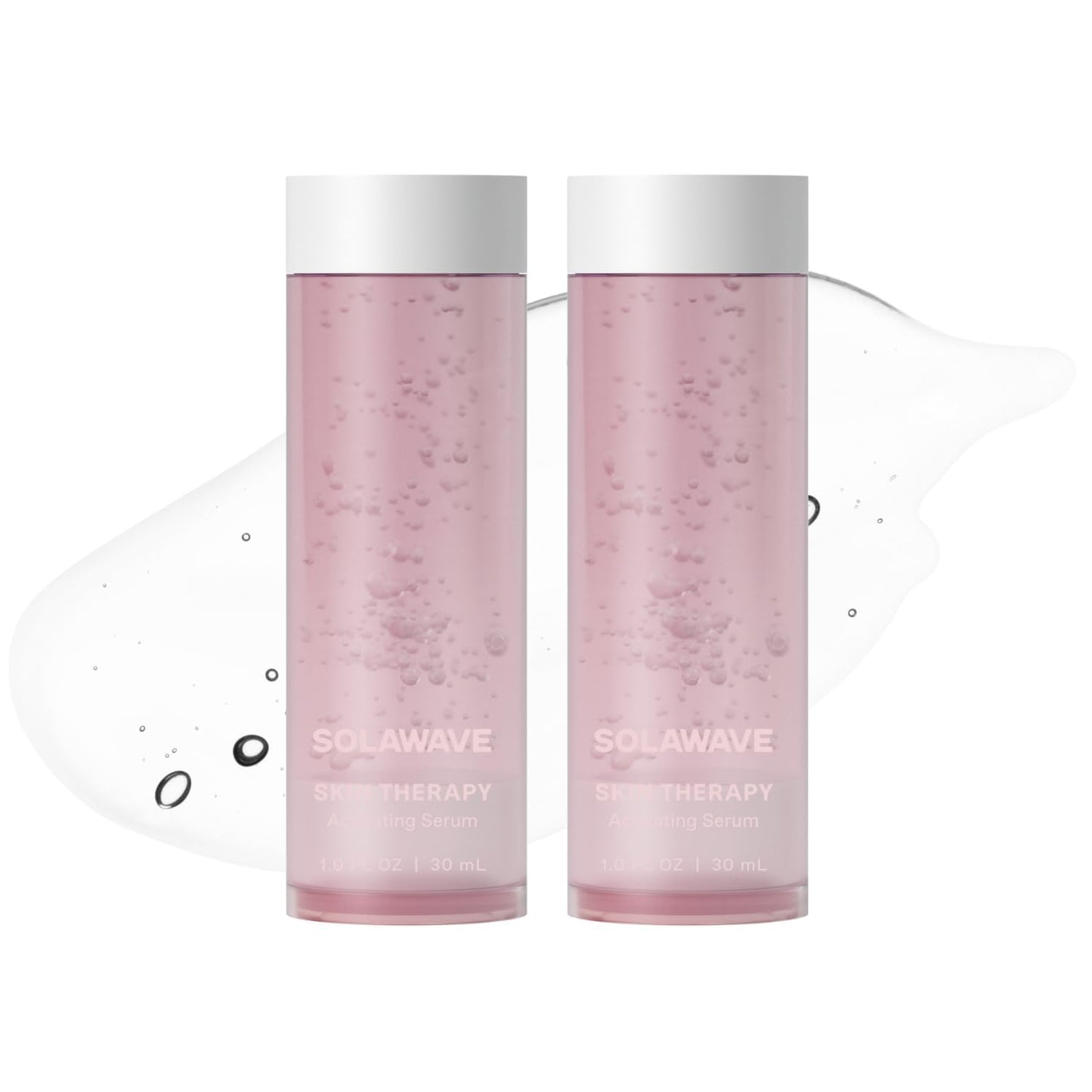 SolaWave Skin Therapy Activating Serum with 1 Refill | Enhance Red Light Therapy Wand Results | Hydrating Skincare for Microcurrent Galvanic Current (2-Pack)