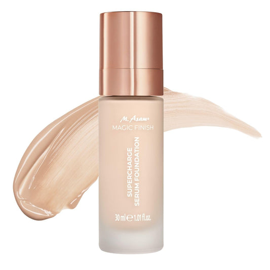M. Asam MAGIC FINISH Supercharge Serum Foundation Soft Ivory (1.01 Fl Oz) - Moisturizing Make Up & Firming Face Serum In One, Anti-aging CC Cream With Optimal Coverage & Hyaluronic Acid