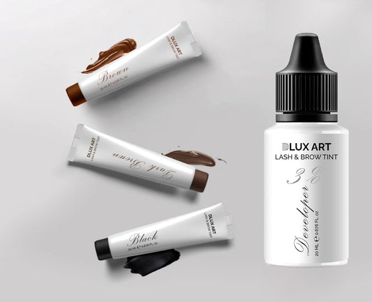 Professional Lash and Brow Tint with Henna Extract, Vitamin C and Amino Acids, 2-Week Duration SET (BROWN, DARK BROWN, BLACK)